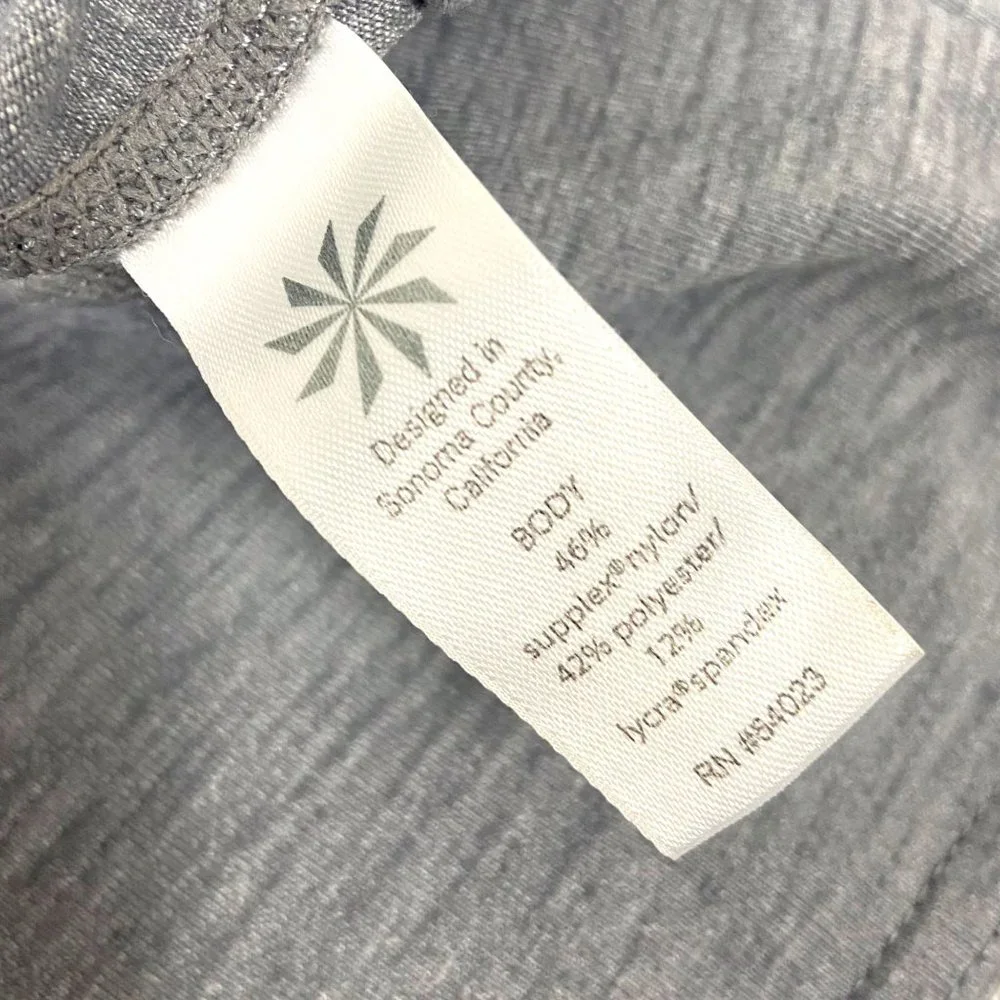 Athleta High Rise Mesh Chaturanga Active Leggings Gray White Medium - Picture 4 of 6